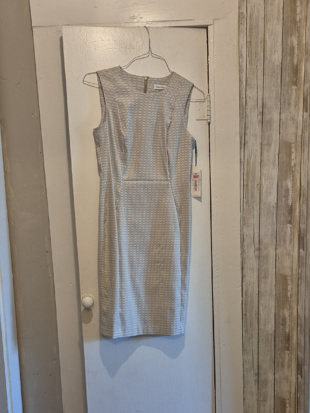 Calvin Klein Geometric Sheath Print Dress